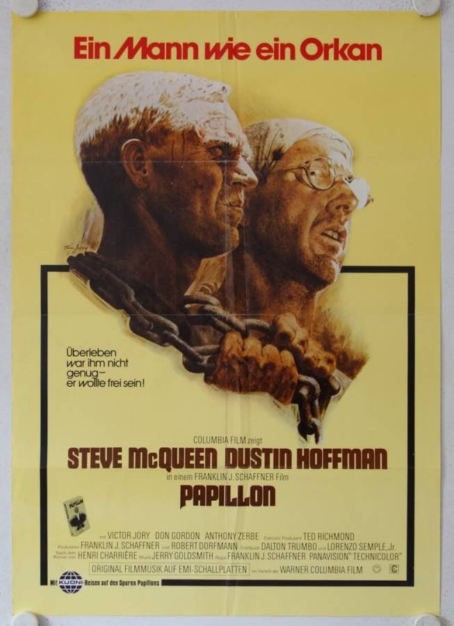 Papillon original release german movie poster